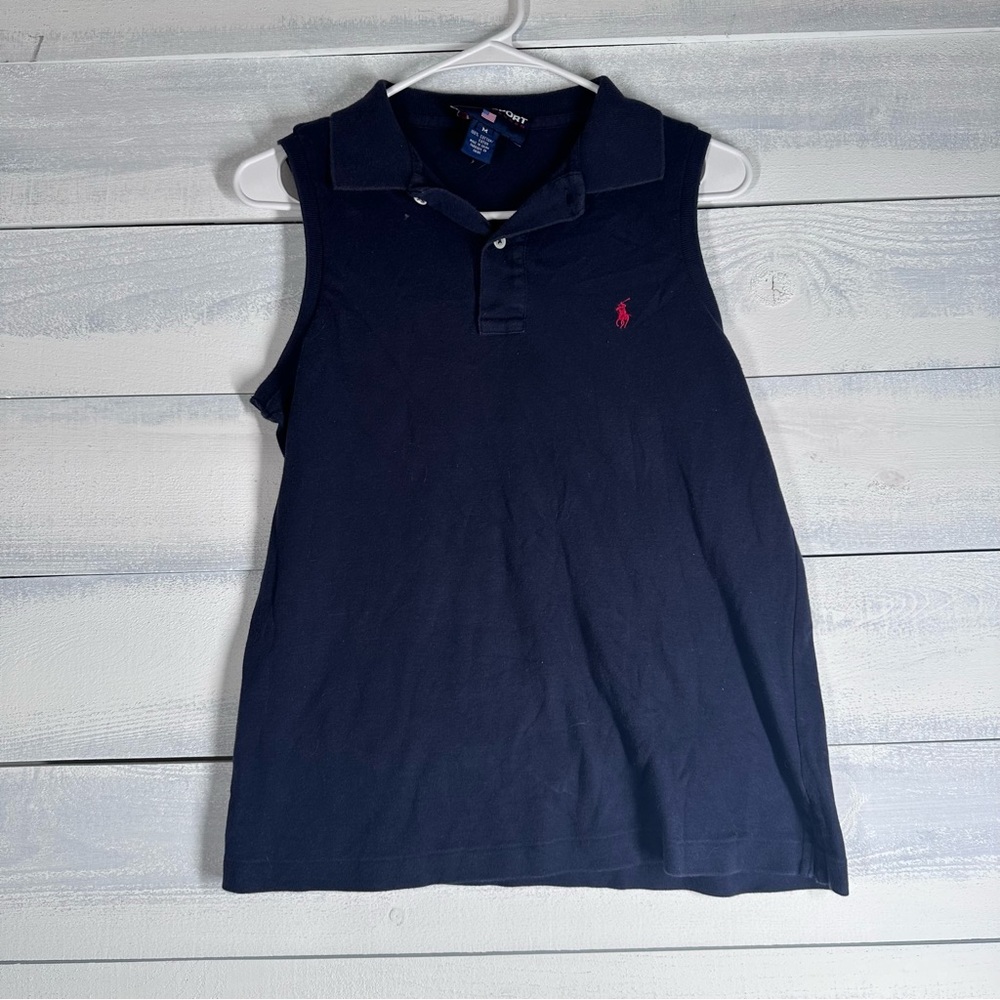 Navy Polo Sport Collared Tank M